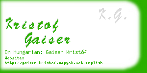 kristof gaiser business card